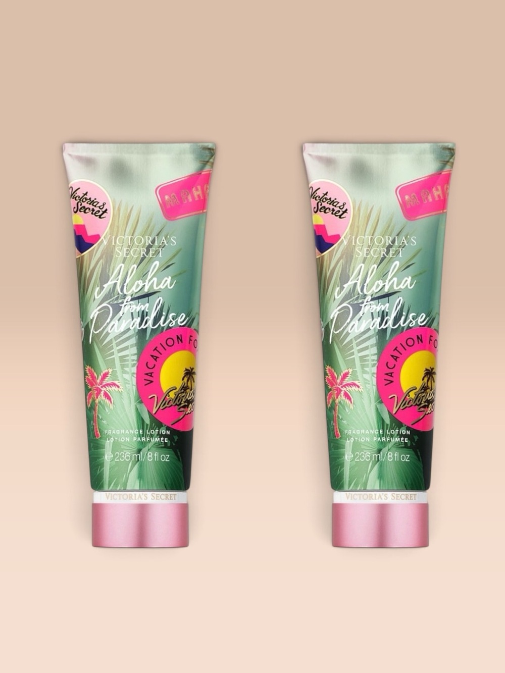 Victoria's Secret ALOHA FROM PARADISE Fragrance Lotion ~ 8 fl.oz. ( Lot of 2 )